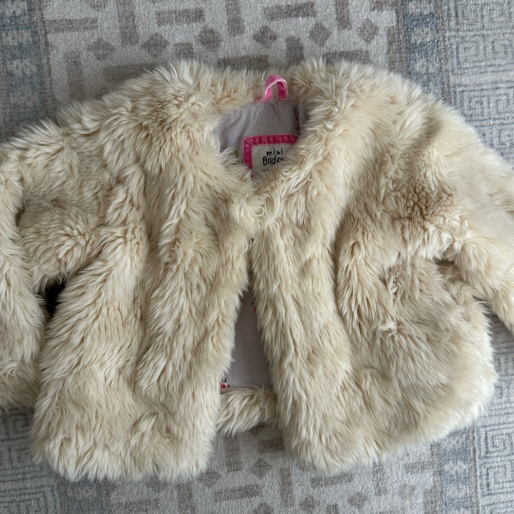 Mini Boden Faux Fur Coat